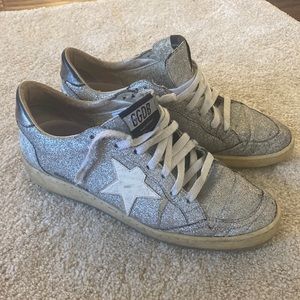 Golden Goose Ballstars sparkly silver! Size 40